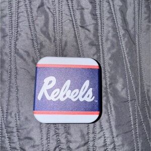 Rebels Blue and Red Square Trailer Hitch Cover